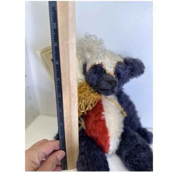 Vtg 9Os Judy Senk Artist Bear Star Collectible English Mohair jointed Teddy Bear - Picture 13 of 15